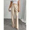 Womens Wide Leg Pants 2025 High Waisted Stretch Fit Forward Pleated Center Creased Pants Business Casual Trousers Office Work Pants - 4 of 4