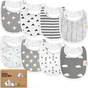 KeaBabies 8pk Organic Baby Bibs for Boy, Baby Drool Bib for Baby Boys and Girls, Newborn Teething Bibs - 1 of 4