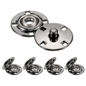 Unique Bargains Alloy Invisible Durable High Hardness Buckle Fasteners Press Studs Buttons 5 Pcs - 1 of 4