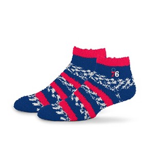 NBA Philadelphia 76ers Multi Stripe Fuzzy Socks - 1 of 3