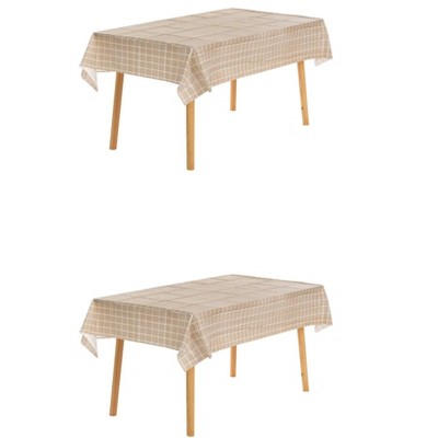 Unique Bargains Checkered Disposable Plastic Waterproof Table Covers 12 Pcs