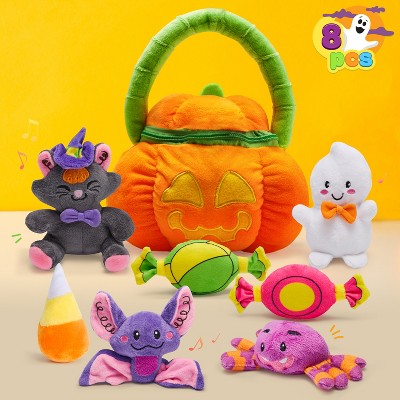 Joyfy 8 PCS Baby Pumpkin Halloween Playset Fun Play Toy Halloween Decoration School Classroom Prizes Party Favor Supplies Goodie Bags Stuffers Fillers