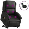 vidaXL Stand up Recliner Chair Power Lift Reclining Armchair Real Leather - 3 of 4