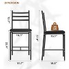 Jojoka Bar Stools Set of 2/4,Upholstered Counter Height Bar Stools with Footrest for Kitchen Island - 2 of 4