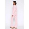 Mocamel Women's Autumn New suit Long-sleeved Buckle Solid Color Tight Top Plus Pants Two-piece Set - 3 of 4