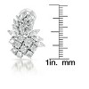 Guili Marquise Luxe Cubic Zirconia Sterling Silver Rhodium Plated Marquise Cluster Earrings with a Sophisticated and Eye-Catching Glow - 3 of 4