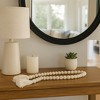Modern Handcrafted Boho Wooden Beads with Soft Tassels - Rustic Decorative Accent Perfect for Bedroom, Bathroom, Coffee Table, and Shelf - 1" - 2 of 4