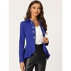 INSPIRE CHIC Women's Open Front Decor Buttons High Low Hem Steampunk Gothic Jacket - 2 of 4