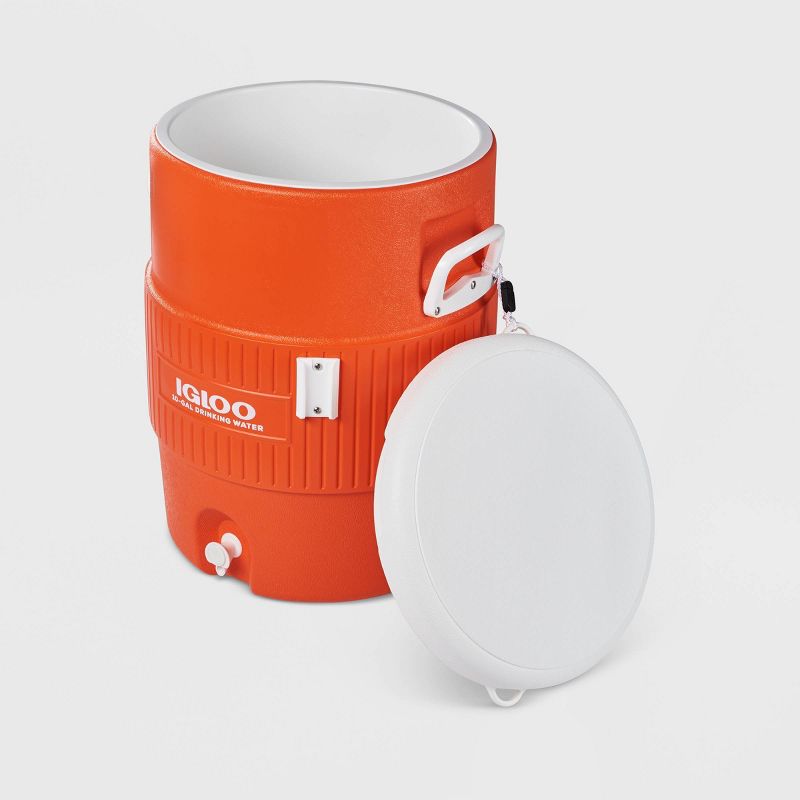 Igloo 10 gal Seat Top Water Jug with Cup Dispenser - Orange, 6 of 13