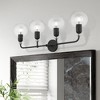 Livex Lighting Downtown 4 - Light Vanity in  Black/Brushed Nickel - 3 of 4