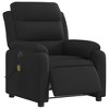 vidaXL Electric Massage Recliner Chair - Fabric Wingback Black Recliner with Vibration Massage, Automated Footrest/Backrest for Living Room/Office - 3 of 4