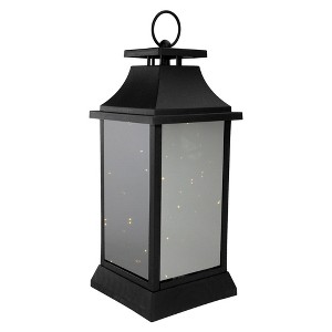 Northlight LED Lighted Flickering Lantern - 16" - Warm White Light - Black - 1 of 4