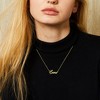 KISPER 18K Gold Plated Stainless Steel Personalized Name Pendant Necklace - 4 of 4