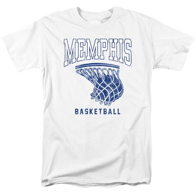 University Of Memphis Basketball Hoop Adult T-Shirt Athletic Heather