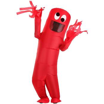 HalloweenCostumes.com One Size Fits Most   Wacky, Waving, Inflatable Tube Costume, Red