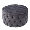 Zelfa New Velvet Ottoman - Christopher Knight Home - 2 of 4