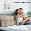 Hachikiko 2-in-1 Chenille Wedge Pillow Set - Handmade Backrest for Bed/Couch, Adjustable PP Cotton Fil - 4 of 4