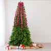 Northlight 48" x 10" Red and White Striped 16 Loop Christmas Bow Decoration - 2 of 3