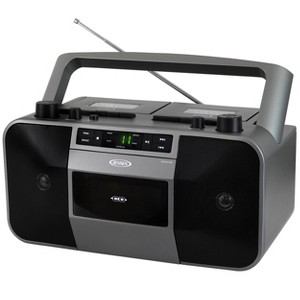Jensen Portable Stereo CD Player Dual Cassette Deck Recorder with AM/FM Radio - 1 of 4