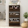 FUFU&GAGA 3 Shelf Shoe Cabinet Entryway Cabinet Woodgrain Design Shoe Racks - 2 of 4