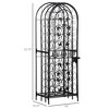 Aghana Digitals 45-Bottle Lockable Iron Wine Rack with Ornate Design - Black Oak 18.30×14.30×53.00 in - 2 of 4