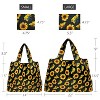 Wrapables Large & Small Foldable Nylon Reusable Shopping Bags (Set of 2), Sunflowers - 2 of 4