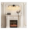 KAISITE 2 - Light Black and Gold Dimmable Bathroom Vanity Light with Globe Glass Shade - 4 of 4