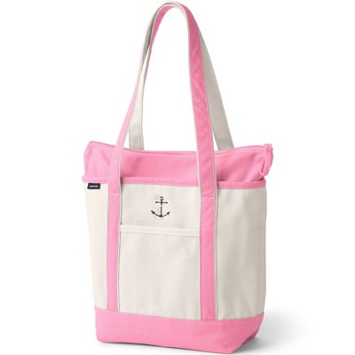 LANDS' END Canvas Tote Bag With Embroidered Name "