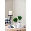 NicBex Double Sphere Boxwood Topiary in Cream Pot, Metal Frame Faux Plant for French Country Home Decor, Two-Tiered Design, Green - 3 of 4