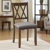 6-Piece Rectangular Wooden Dining Table Set with 4 Upholstered Chairs and Bench, Acacia Wood Frame for Kitchen or Dining Room - 4 of 4