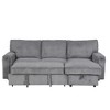 Sectional Sofa Bed with Upholstered Finish, Integrated Storage Pockets, and Two Cup Holders on the Arms - 3 of 4