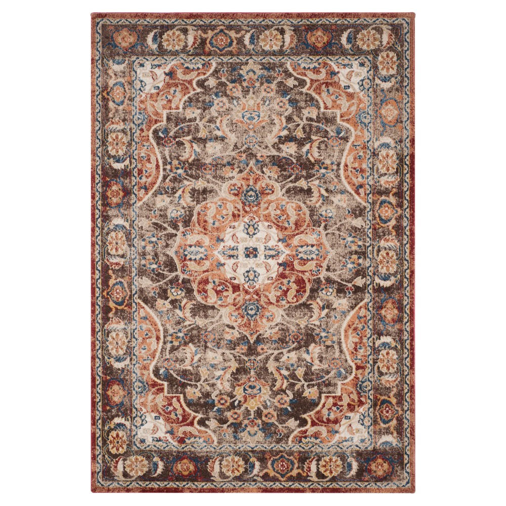 8'x10' Trina Bijar Medallion Area Rug Brown/Rust - Safavieh