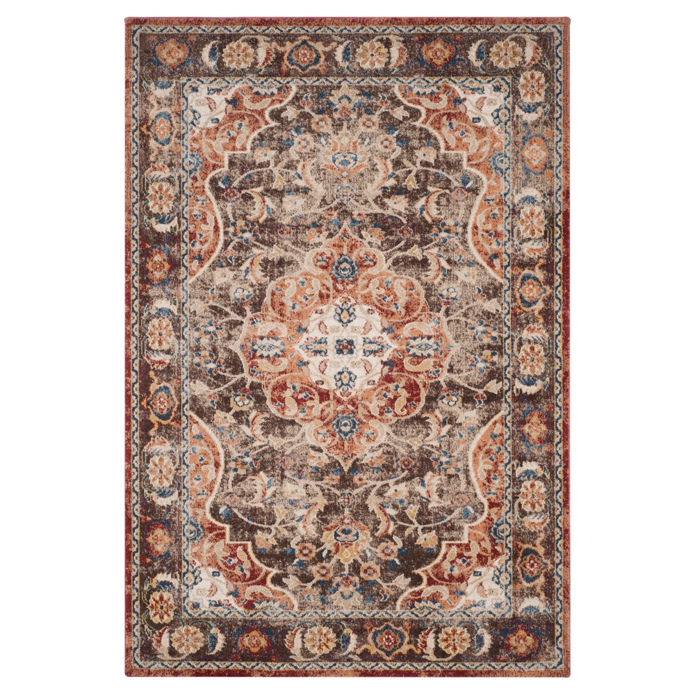 9'x12' Trina Bijar Medallion Area Rug Brown/Rust - Safavieh