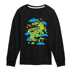 Boys' - Instant Message - I'm A Dragon In The Clouds Long Sleeve Graphic T-Shirt - 1 of 4
