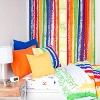 Brain Waves 84" Rod Pocket Kids' Curtain Panel - Learning Linens: Multicolor Rainbow Stripe, Light Filtering, 84"x50" - 4 of 4