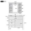 36'' Modern Bathroom Vanity with Sink and Medicine Cabinet, Freestanding Storage with 2 Doors and 3 Drawers-3irtyhousy - 4 of 4