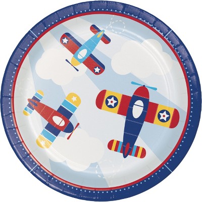 navy paper plates