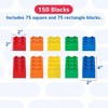 150 - Piece Building Blocks Set - 5 - Color Bricks, Development, Creativity, Motor Skills - 2 of 3