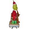 Gemmy Christmas Inflatable Grinch and Max Sled Scene with Gift Stack, 6 ft Tall, Multi - 3 of 4