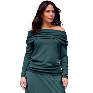 Avenue Off Shoulder Long Sleeve Sweater - 1 of 2
