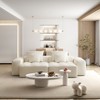 Whisen Modern Oversized Modular Sectional Sofa with 2 Ottoman, 2 Seat Sparkling Chenille Fabric and 4 Pillows, 4-Piece DIY Combination - 2 of 4