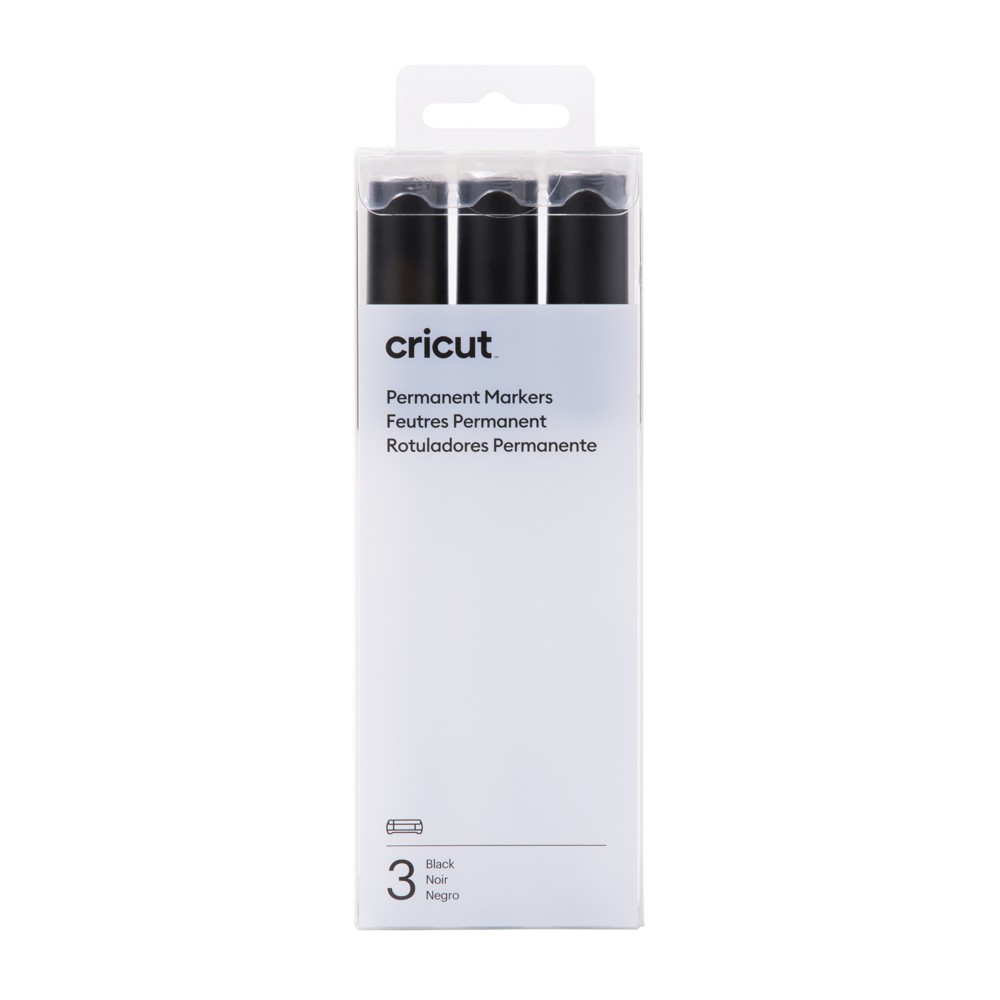 Photos - Accessory Cricut 3ct 2.5mm Venture Permanent Markers Black 