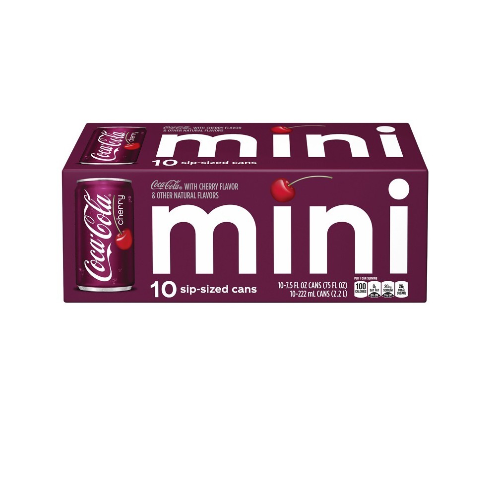 UPC 049000074772 product image for Cherry Coke 10pk/7.5 fl oz Mini-Cans | upcitemdb.com