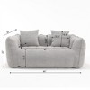 OUTSUPPLY Soft Bean Bag Chair for Two, High-Resilience Foam, Square Lounger with Armrests, Chenille Cover for Living Room - 2 of 4