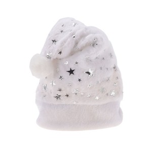 Unique Bargains Christmas Hat Gold-stamped Stars Christmas Hat Polyester Non-woven Fabric 11.81"x16.93" 1 Pc - 1 of 4