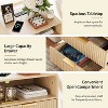 Angel Sar Mid-Century Modern Nightstand with Charging Station, Fluted Wood Bedside Table with 2 Drawers & USB Ports, Natural Finish - 4 of 4