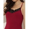 cheibear Womens Sleepwear V-Neck with Lace Trim Nightwear with Shorts Lounge Pajama Set - 4 of 4