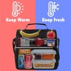OPUX Double Decker Lunch Box Men Women, Insulated Leakproof Cooler Bag Adult Work, Dual Compartment Pail Tote Boys Girls Kids - 2 of 4