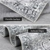 Machine Washable Rug Vintage Distressed Accent Rug Oriental Floral Floor Cover Carpet - 4 of 4
