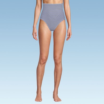 Lands' End Women's Slender Separates Ultra High Waisted Bikini Swim Bottoms